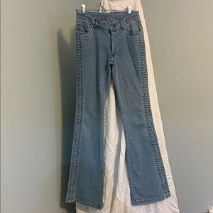 Elegant Light Blue Flare Jeans